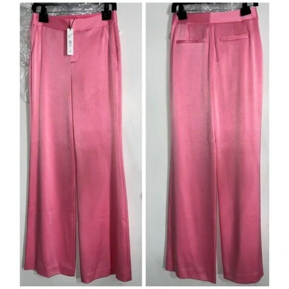 Alice + Olivia Deanna Satin-Finish Palazzo Pants - Size 4 NWT - Picture 9 of 13